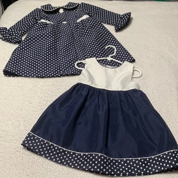 Robe Fille Blueberi Boulevard 3T Bleu Chambray - Détail Dentelle, Occasion Très Bon état